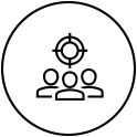 An icon indicating target market